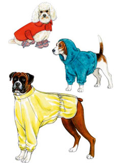 Hundemantel und Booties