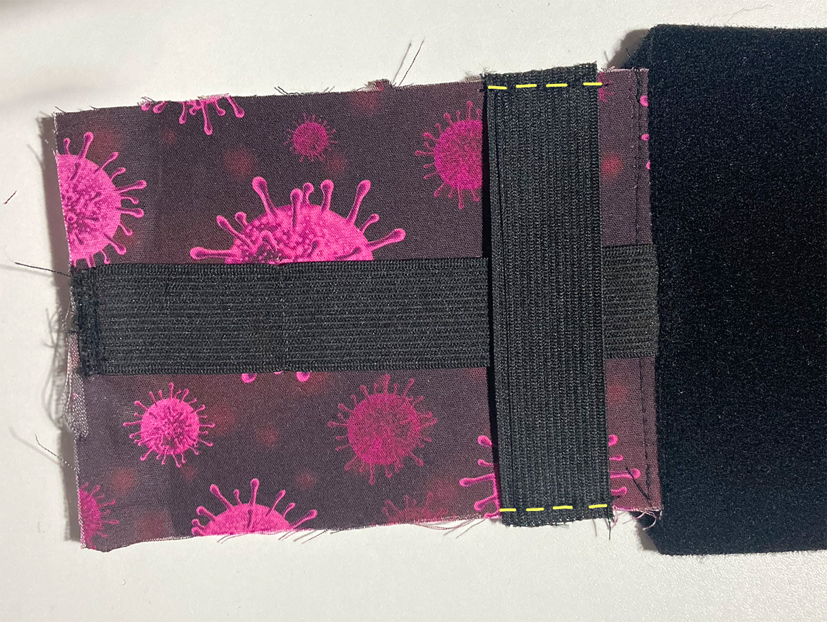 Gummiband annähen